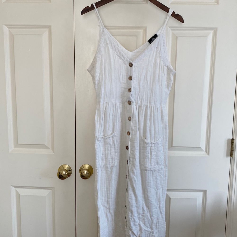 Angie white cotton summer dress
